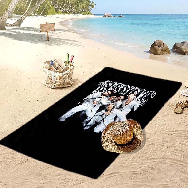 NSYNC Printed Quick Dry Beach Towel Super Absorbent Soft Lightweight Bath Towel for Pool Summer Travel