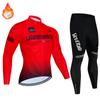 Tour De Italy D'ITALIA Cycling Clothes Men's Blouse Uniform Costume Bike Fleece Jersey Sports Set Pants Man Bicycle Clothing Bib