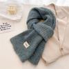 Winter Warm Thickened Solid Wool Scarf Women New Scarves Korean Style Fashion Knitted Versatile Shawl Neck Warmer Bib Scarves