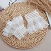 Autumn Lace Fake Cuff for Sweater Fake Sleeves Womens Horn Cuffs Embroidery Elastic Wrist Warmers Shirt Extension Sleeve
