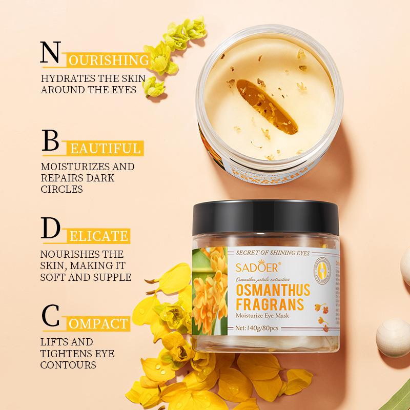 Увлажняющая маска для глаз с золотым османтусом, патчи, увлажняющие средства для ухода за кожей вокруг глаз