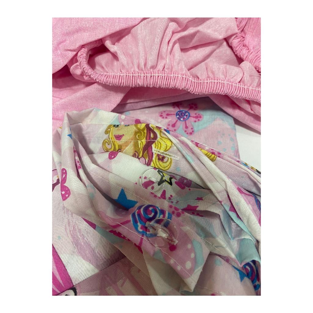 Одинарный комплект пододеяльников с эластичными простынями, принцесса, 4 предмета