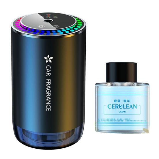 Автомобильный освежитель воздуха, диффузор аромата с красочной подсветкой, автоматическое включение/выключение, 3 режима распыления, перезаряжаемый автоматический диффузор эфирного масла, увлажнитель