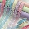 2 ярда 3D вышитая цветочная органзовая лента кружевная отделка для DIY одежды свадебных платьев швейных принадлежностей упаковки подарков украшения шляп