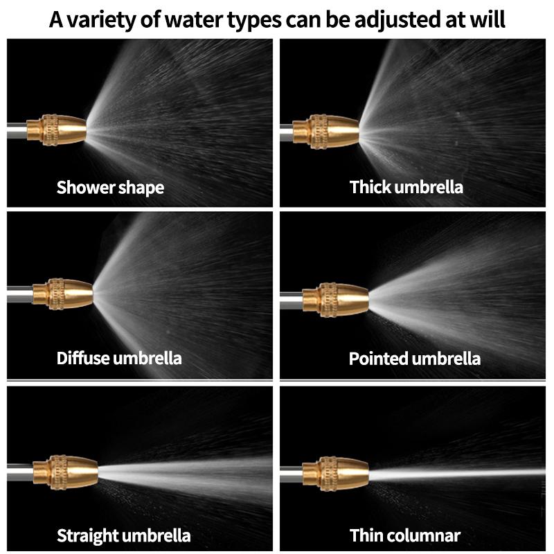 Садовый водяной пистолет, металлический распылитель высокого давления, шланговая насадка, пенный распылитель для мойки автомобилей, полив растений, инструменты для орошения