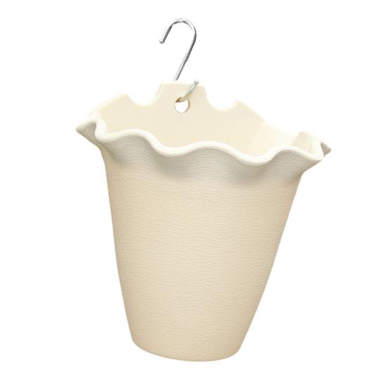 Цветочный горшок, дышащая пластиковая настенная ваза для растений с гофрированными краями для наружного использования