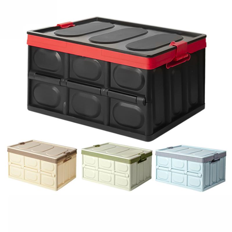 Automobile Storage Box Camping Household Car Storage Box Large Capacity Backup Folding Car Storage Trunk Box Stowing Tidying