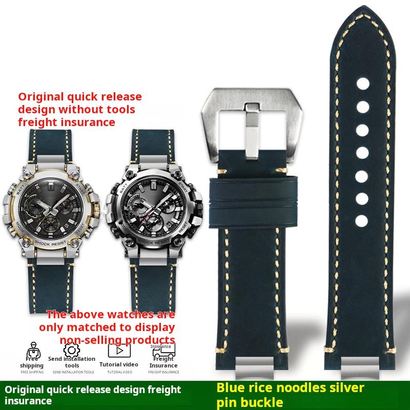 Mtg B3000 Новый стиль Металлический Адаптер Для Casio Mtg-b3000b/bd Мужские Часы Ремешок Быстросъемный Ретро Настоящая Кожаная Часовая Лента Браслет