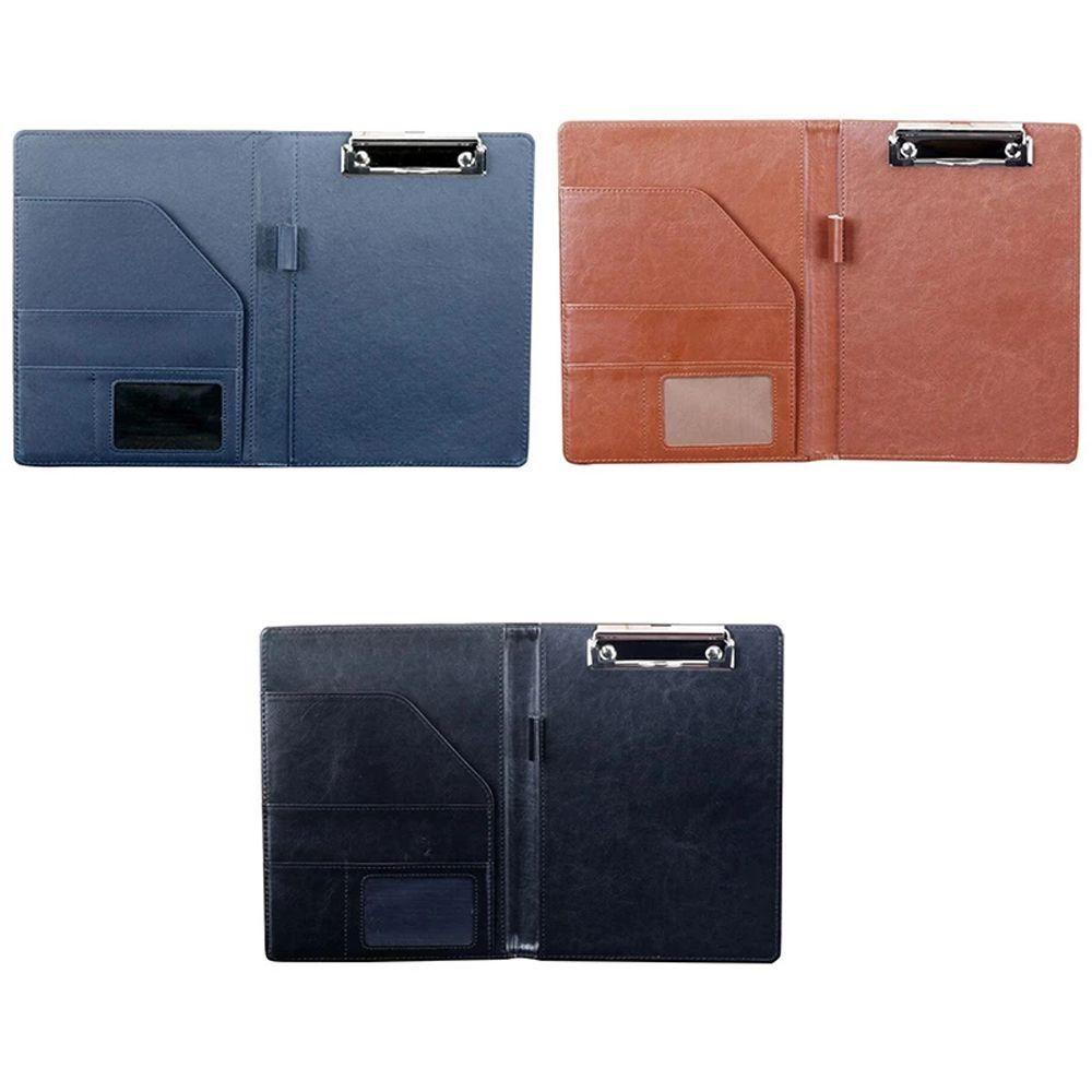 File Folders Business Card Holder PU Leather Writing Pads A4 Clipboard Folder Business Folder A4 File Folder Manager Clip