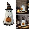 Cute Ghostly Pumpkin Figures Ornament for Halloween Quality Crafted Resin Ghost Figures Decoration for Home & Office