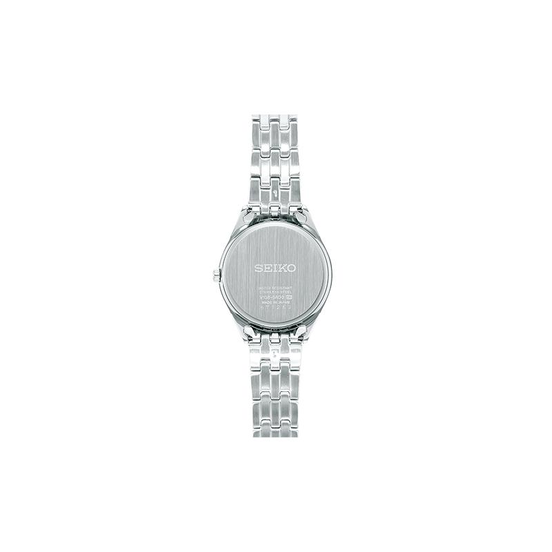 Seiko Серия SPIRIT, водозащита для жизни, питание от солнечной энергии, отображение даты, солнечный кварц, стальной ремешок, женские часы, белый циферблат STPX033