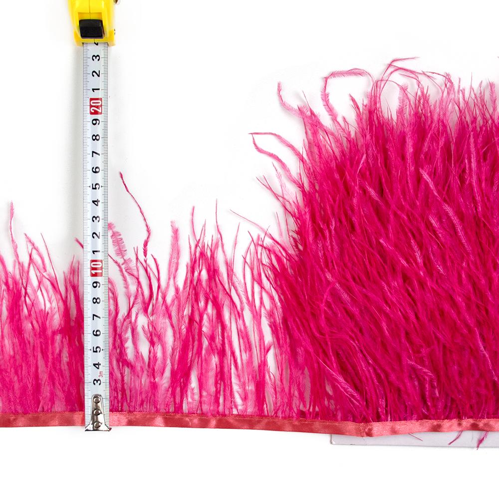 Перо1 метр Натуральные страусиные перья Отделка Лента 6-15 см для Юбки DIY Одежды Черный Белый Страусиные перья Свадебное Украшение