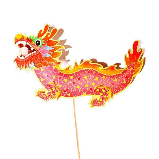 2024 Весенний фестиваль Фонарь Дракона Яркий цвет Традиционный ручной работы DIY Craft Lucky Lantern для празднования Нового года
