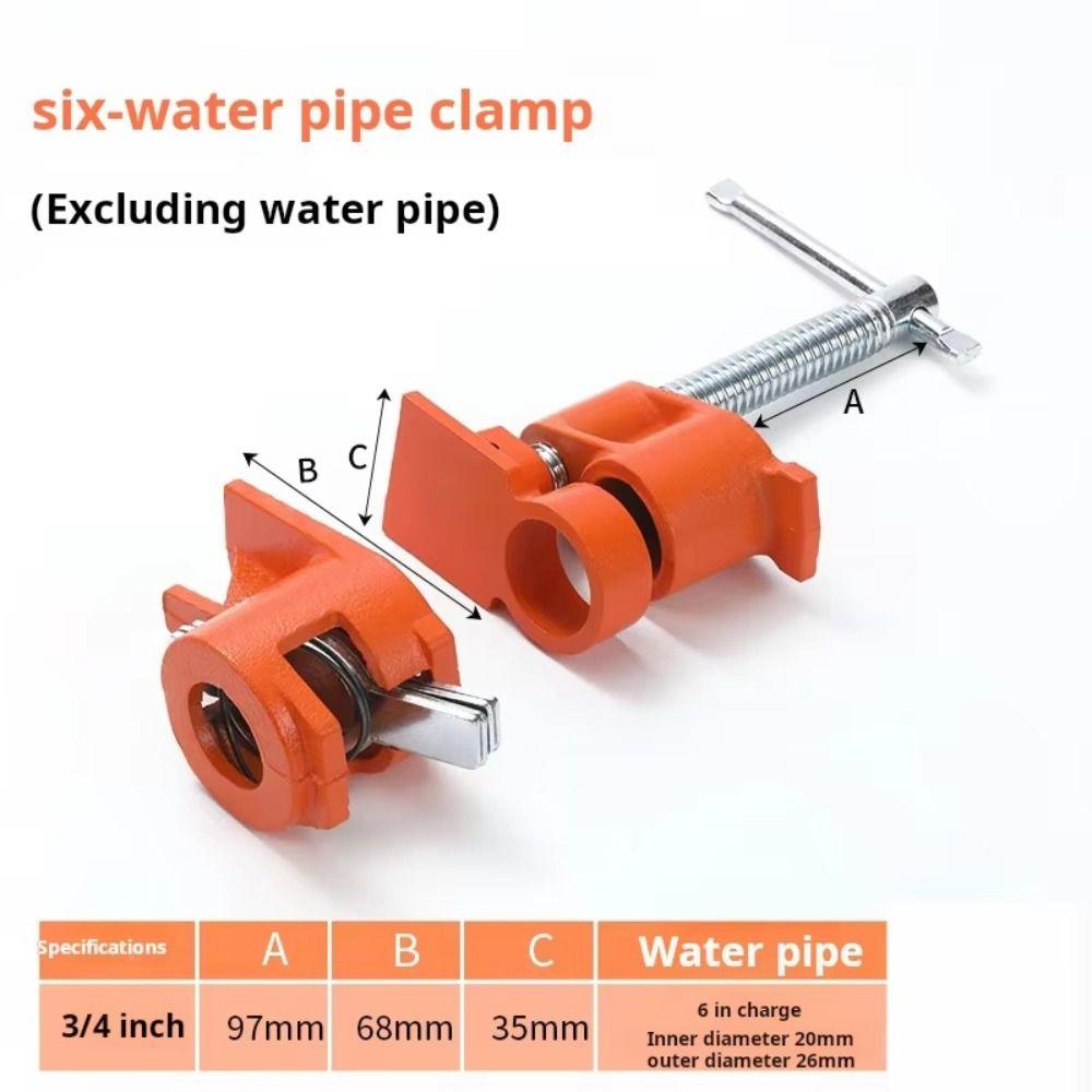 Adjustable Pipe Clamp Set 1/2/3/4 Inch Heavy Duty Clamp Heavy Duty Wood Gluing Clamp Woodworking
