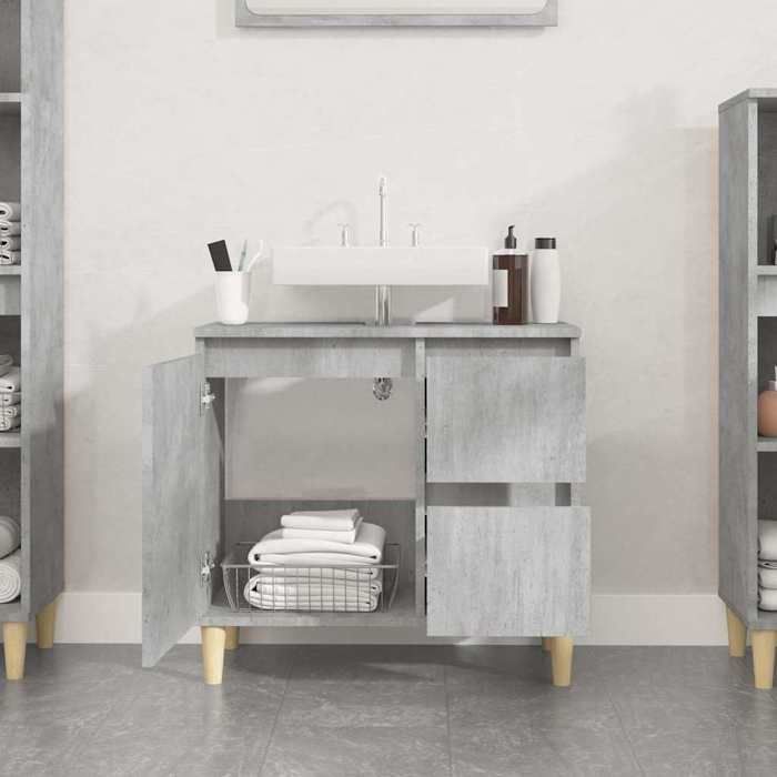 VidaXL Bathroom Cabinet Concrete Grey 65x33x60 Cm 819824