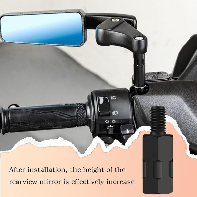 40mm M8 M10 Black Motorcycle Rearview Mirror Adapters Clockwise Anti-clockwise Right Left Thread Changing Screws