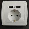 1pc Wall Electronic Socket Eu Standard Power Outlet with Dual Home Usb Plug Charger Power Socket with Usb