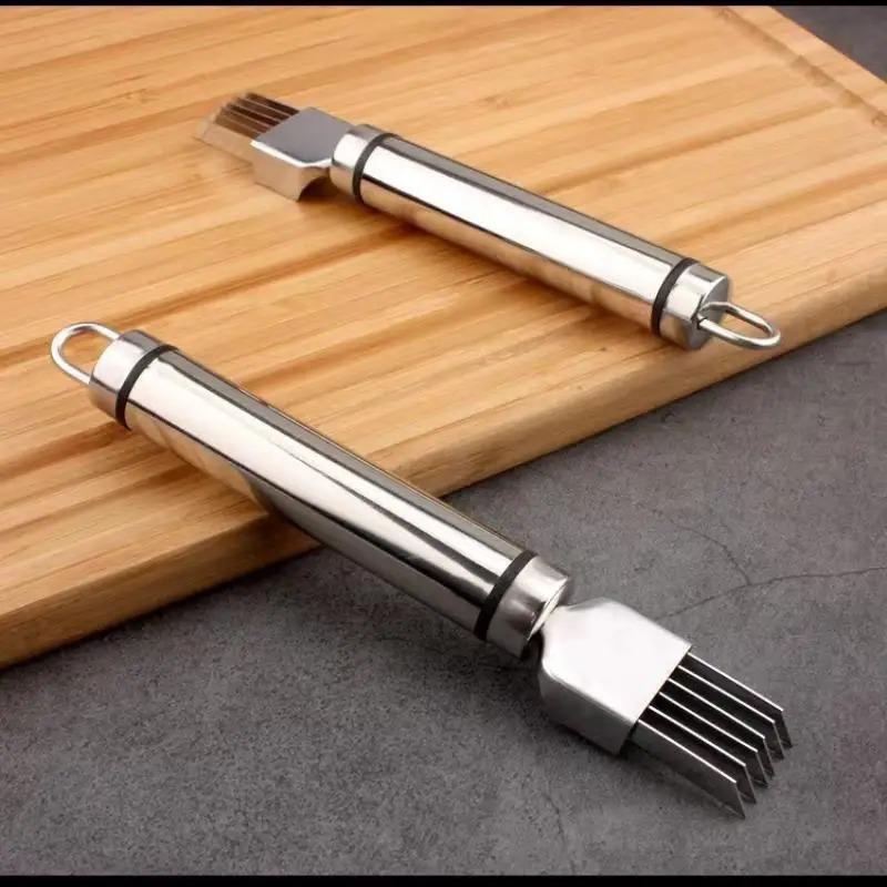 Stainless Steel Shred Silk The Knife Vegetable Garlic Cutter Food Speedy Chopper Green Onion Cutter Portable Kitchen Tool