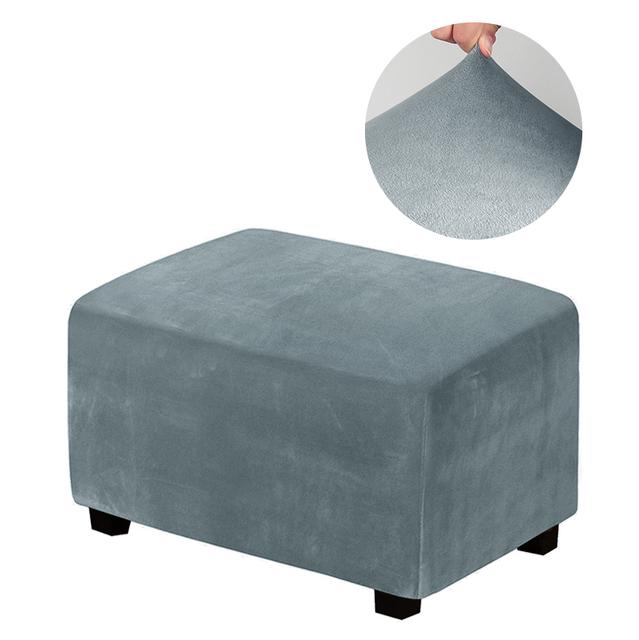 2 Sizes Footstool Cover Elastic Footstool Cover Flexible Furniture Protection Removable Footstool Cover Home