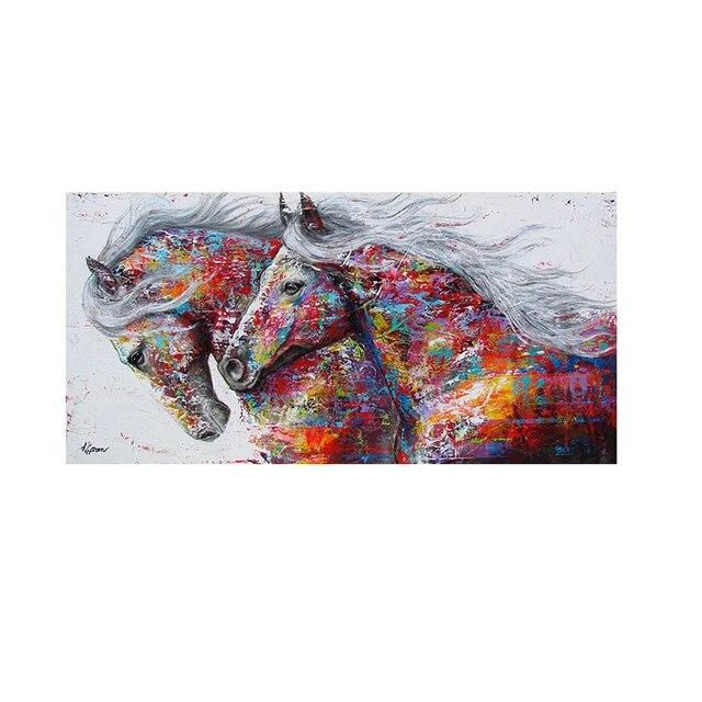 Modern HD Abstract Running Horse Canvas Painting Wall Art Picture Canvas Poster and Prints For Living Room Home Decor No Frame