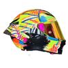 Одобрено ECE Граффити Плохой почерк Шлем Мотокросс Мотобайк Большой спойлер Шлем Для езды Полнолицевой мотоциклетный шлем Casque