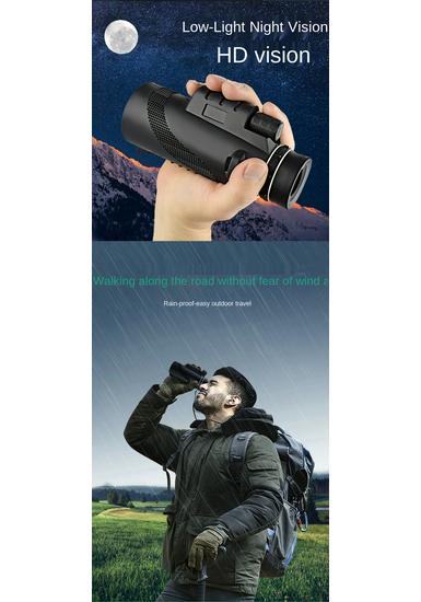 High-Definition Portable Monocular Telescope for Outdoor Hunting & Camping
