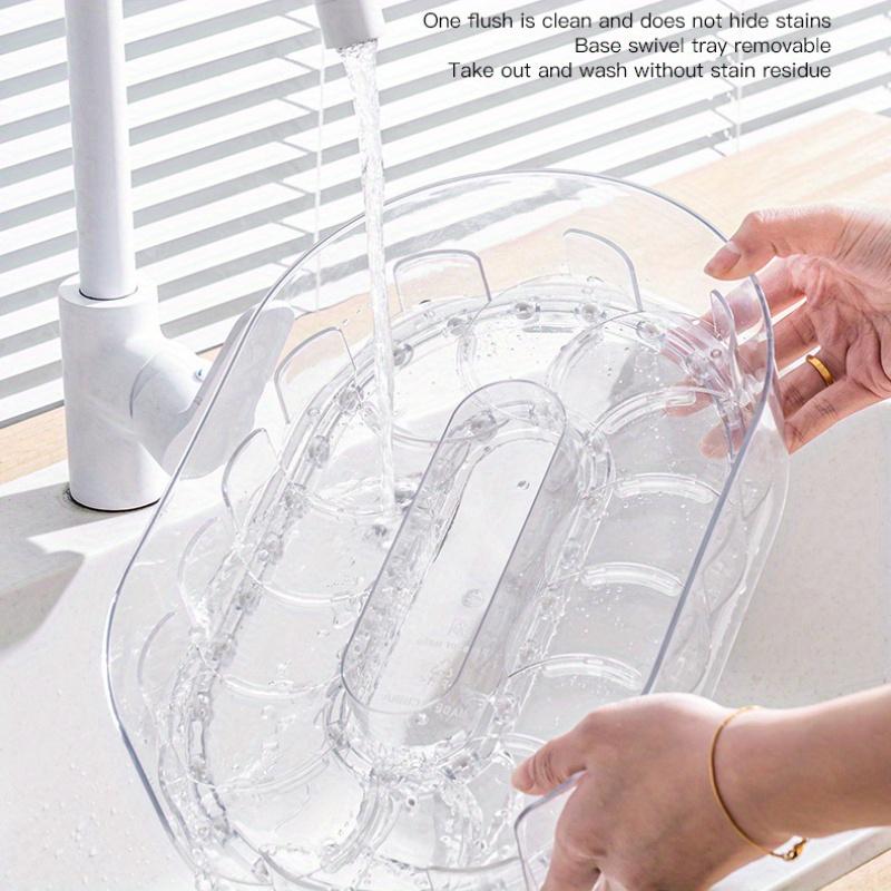 Beer Beverage Storage Tray 360 Rotating Removable Organizer Beer Holder Turntable Organization For Fridge Cosmetics Storage