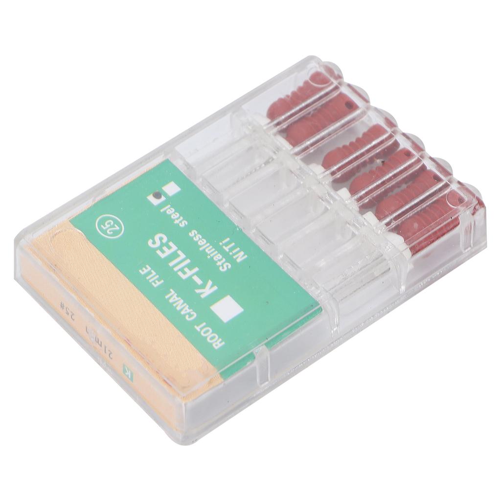 Файлы для корневых каналов из нержавеющей стали для стоматологической клиники Эндодонтический K-файл Аксессуар для стоматологического инструмента