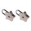 Small Metal Star Shaped Padlock Mini Lock with for Key for Jewelry Box Storage Box Diary Book