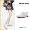 Маленькие белые туфли на толстой подошве, увеличивающие рост, женские 2025 весна и лето, новые, с круглым носком, низкие, универсальные, повседневные, для поездок на работу, спортивные, кеды