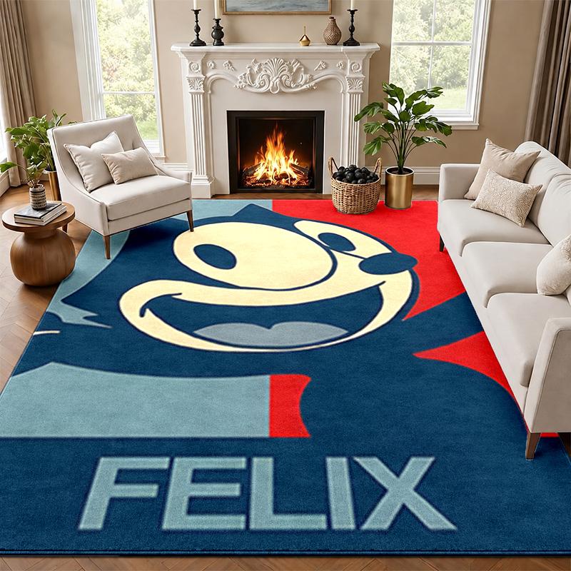 Felix the Cat Carpet Door Mat for Living Room or Bedroom Protective Mat Under Chair Office Decoration Christmas Gift Birthday Present