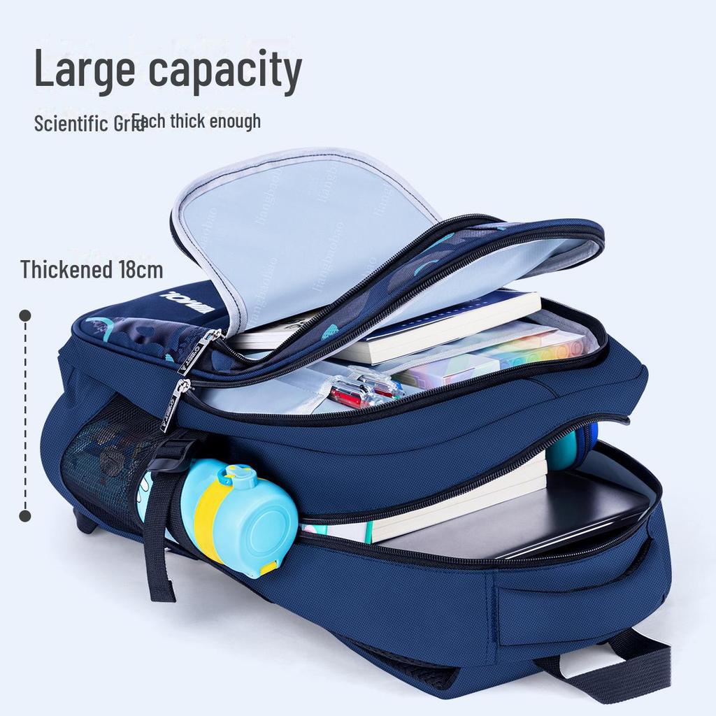 "2023 Stylish, Large Capacity, Spine-Supporting Backpacks for Boys In Grades 3-6 & Junior High"