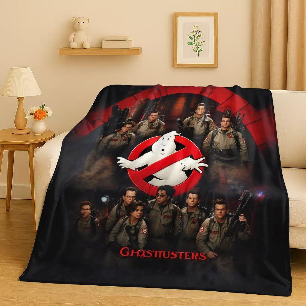 3D Horror Movie G-Ghostbusters Cartoon Flannel Blanket,Ultra Soft Warm Plush Throw for Home Bedroom Bed Sofa Cover Office Kids