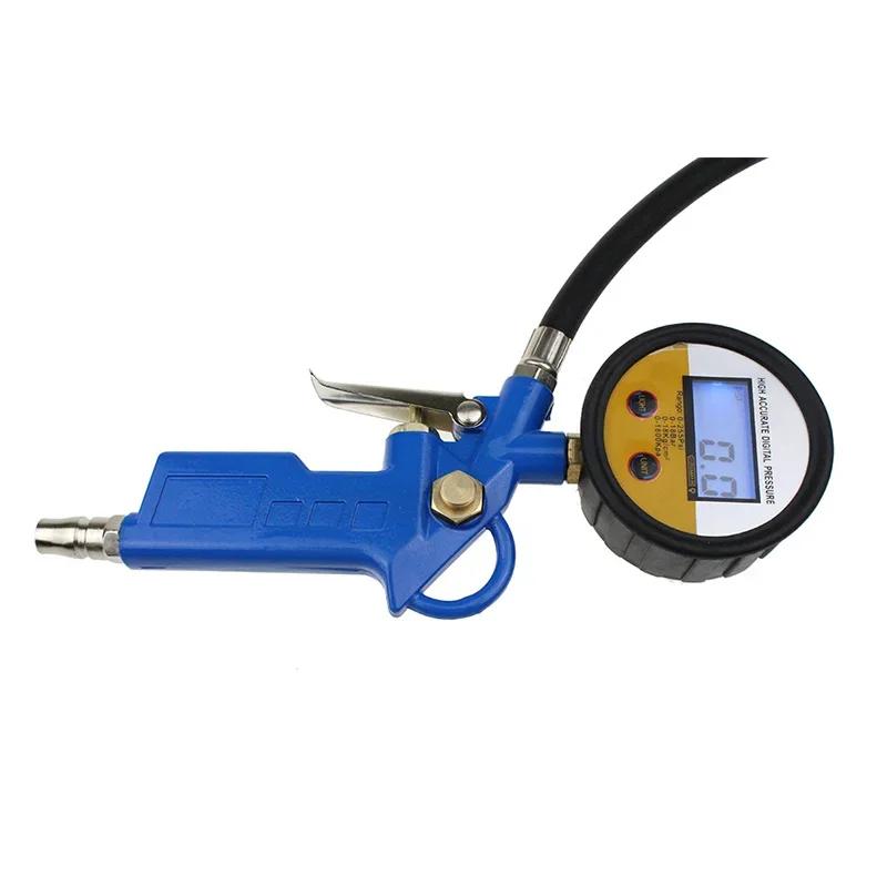 Car Digital Tire Inflator Gun - Auto Tyre Pressure Tool with LCD Manometer Gauge for Inflating & Pressure Testing