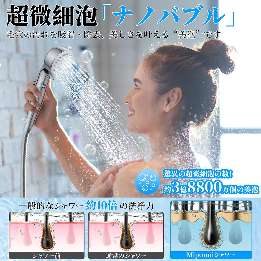 Shower Head with High Cleaning Chlorine Booster Shower Adjustable Water Pressure and Water Water Pore Bath Easy Shower International Standard Includes