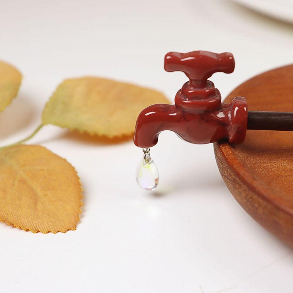 Water Drop Funny Hair Fork Step Shaking Creative Hairpin  Hanfu Headwear