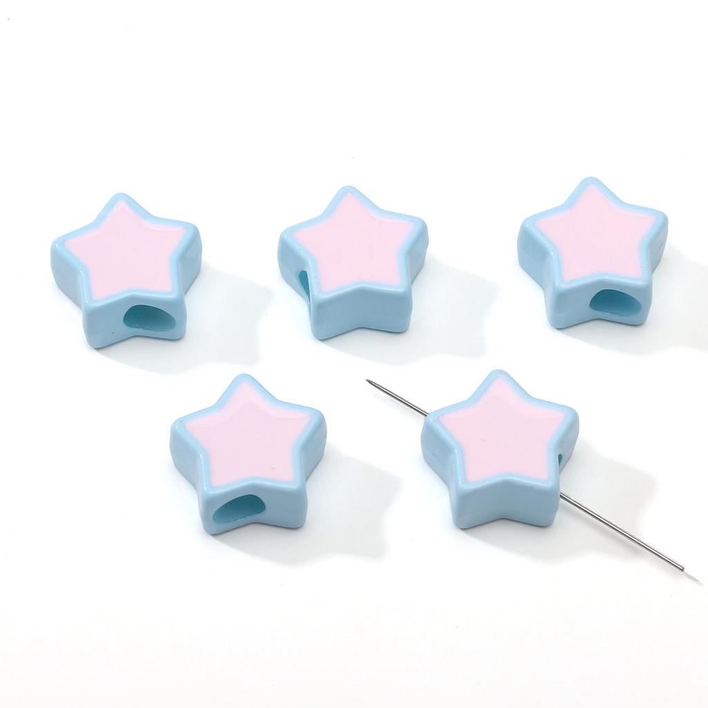 2 шт. Акриловые бусины-пентаграммы для изготовления своими руками ожерелья, браслета, серег, ювелирных изделий, аксессуары для рукоделия