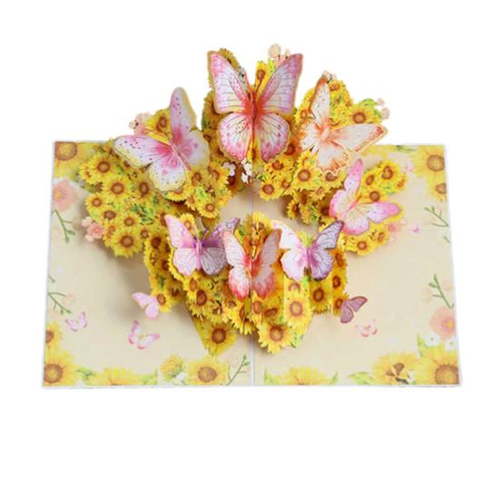 Складная 3D поздравительная открытка с конвертом, ручная работа, декоративная, подарочная открытка на день рождения, раскладывающаяся открытка с праздничными благословениями