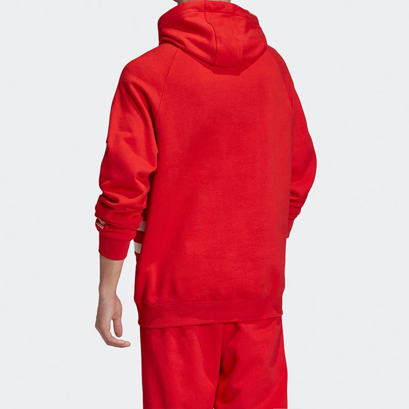 Adidas Мужская толстовка с капюшоном Originals Trefoil на шнурке, красная FM9907