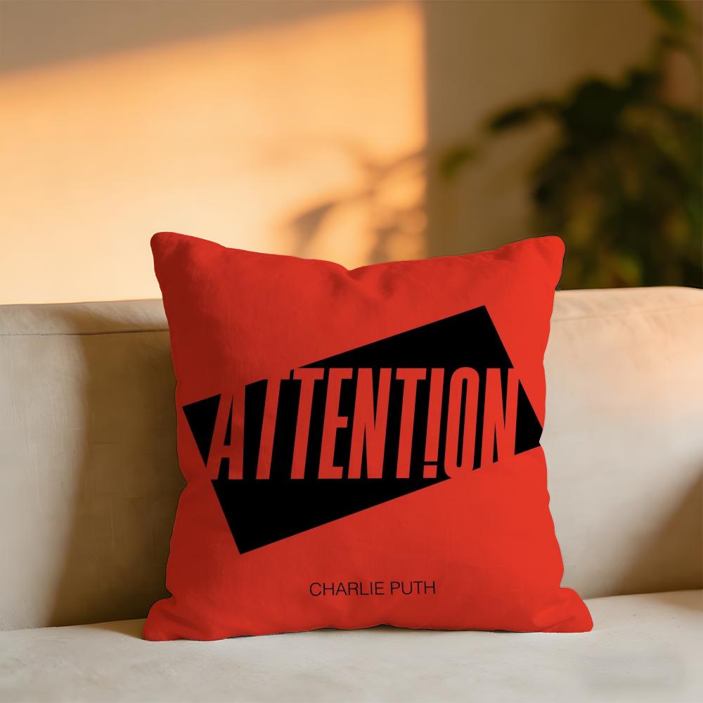 Charlie Puth Album Cushion Cover Cozy Velvet Throw PillowSoft Warm Cushion For Sofa Bed