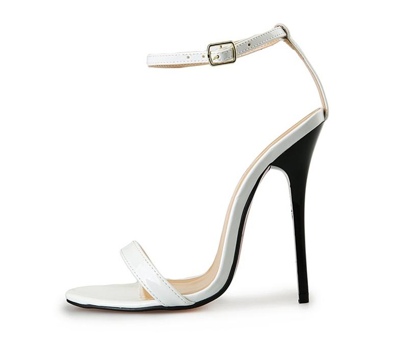 Модные летние сандалии для женщин с ремешками на щиколотке на высоком каблуке шлепанцы черного, красного и белого цвета для вечеринок, свадеб, стриптиза, танцевальная обувь, размер плюс 48, бренд