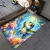 Joyful underwater turtle adventure carpet Yoga living room room decor children's crawling mat doormat area rug games mat