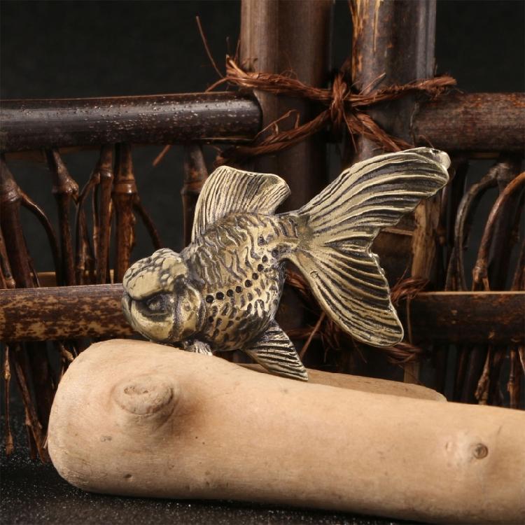 Металлическая миниатюрная фигурка осетра, антикварная скульптура животного, декоративное произведение искусства, украшение для полки, стола, для подарка