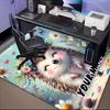 1PC Custom Name Floral Hedgehog Garden Theme Floor Mat Ideal for Living Room, Game Rooms, Office, Bedroom,Floor Mat Playful Design95