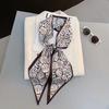 Luxury Design Long Silk Scarf Women Summer Fashion Bag Handle Ribbon Ladies Horse Print Headband Small Hair Scarves Female