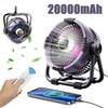 20000mAh Wireless Portable Air Circulators Rechargeable Camping Fan Outdoor Tent Electric Ceiling Fan