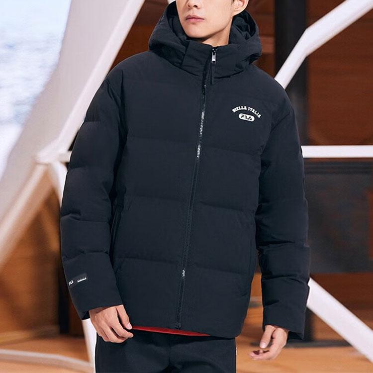 Fila Куртка-худи на молнии с буквенным принтом, унисекс, черная F11U349901FBK