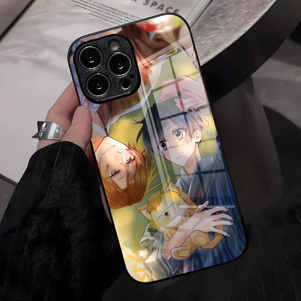 Чехол для телефона с персонажами аниме Сасаки и Мияно для iPhone 17 Pro Max 16 15 14 Pro Max 13 11 X Xs Xr 8 7Plus Стеклянная крышка