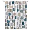Stuffed Pattern Cat Stick Figures Window Curtains Living Room Decor Curtains for Bedroom Luxury Home Decor Flat  Window