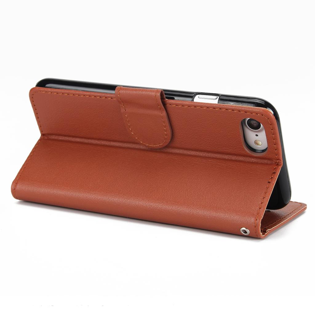 Для iPhone 7/8/SE (2020)/СЕ (2022) Чехол из ПУ кожи с 3 слотами для карт и подставкой